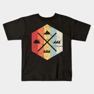 Retro 70s Four Elements Kids T-Shirt